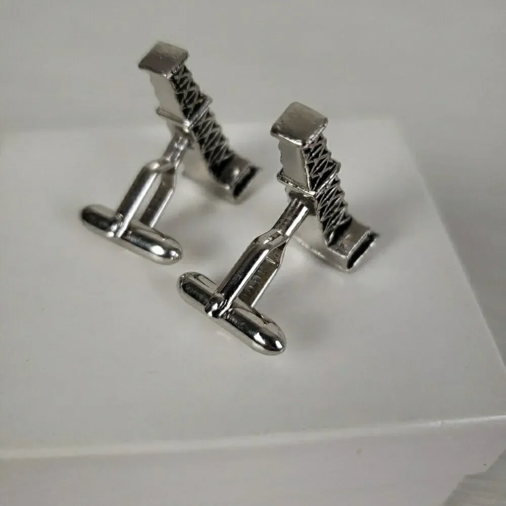Vintage Swank Cufflinks Tie Clips Pins Silver Gold Tone Tigers Eye Jade Mens